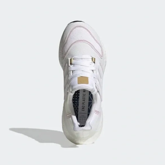Adidas Ultraboost 22 GX9147 Women's White Low Top Running Sneaker Shoes - Picture 5 of 6